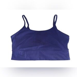 Purple Strappy Crop Top Sports Bra